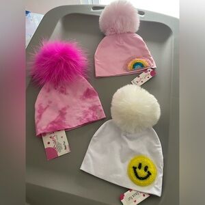 NWT Bari Lynn baby girl beanies